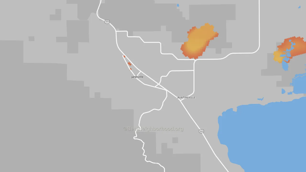 Bike Grade map of 96114, CA