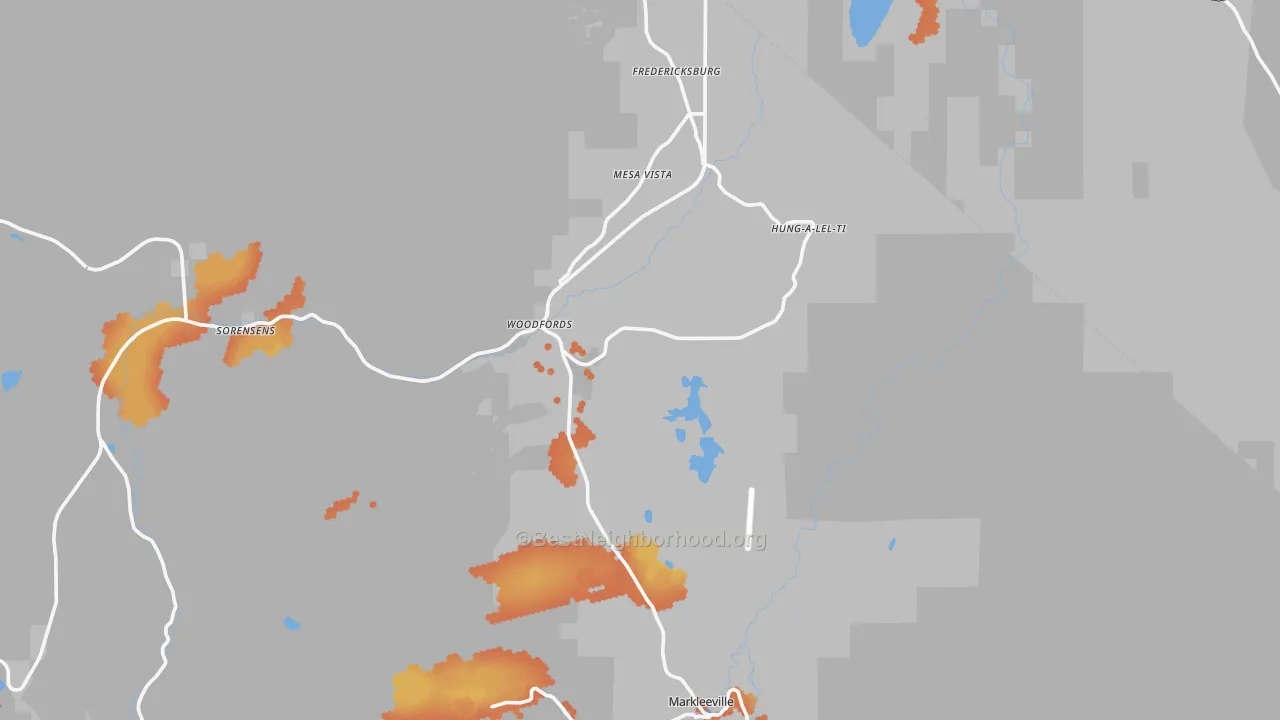 Bike Grade map of 96120, CA