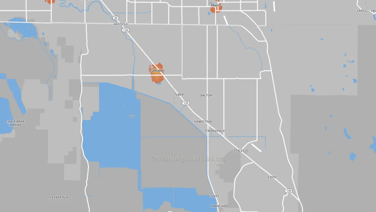 Bike Grade map of 96134, CA