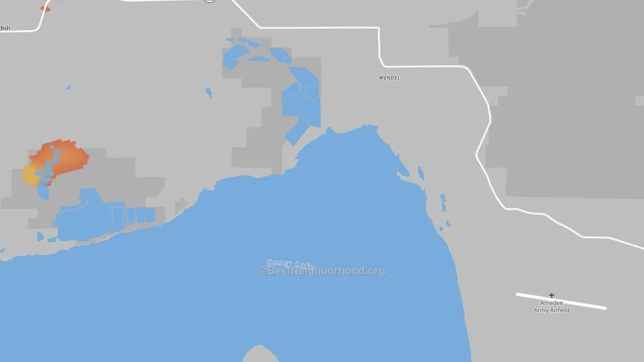 Bike Grade map of 96136, CA