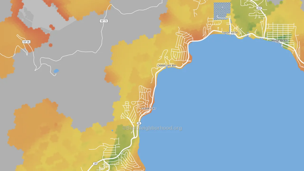 Bike Grade map of 96140, CA
