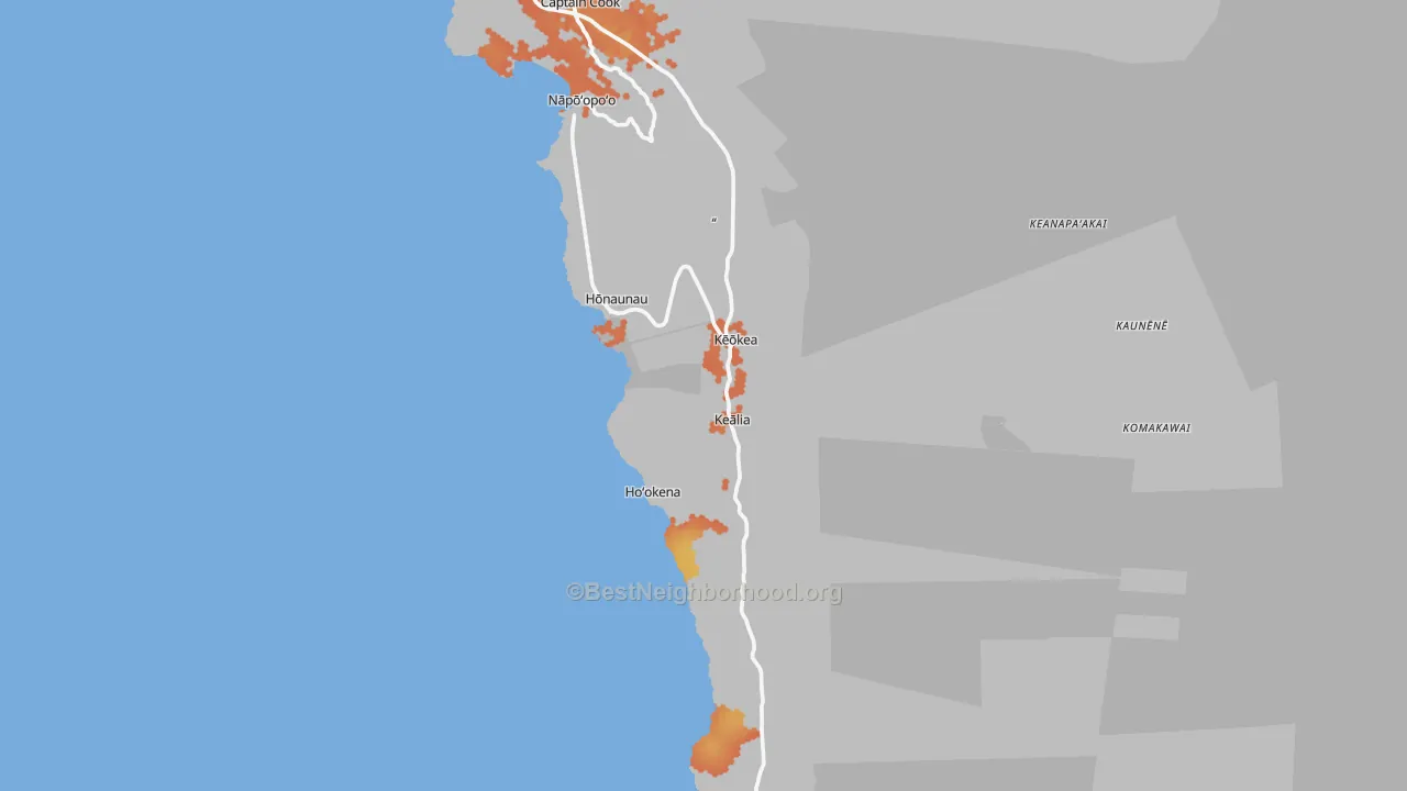Bike Grade map of 96704, HI