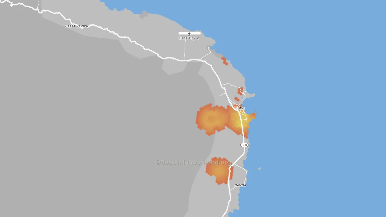 Bike Grade map of 96713, HI