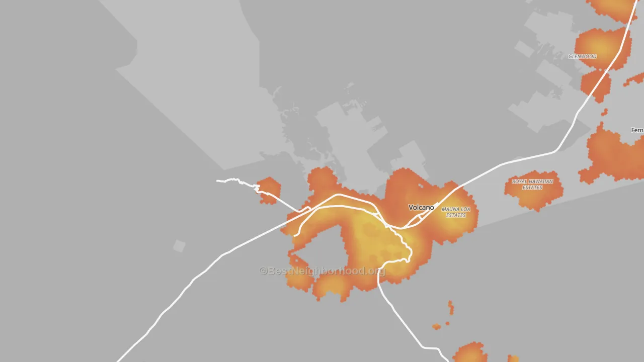 Bike Grade map of 96718, HI