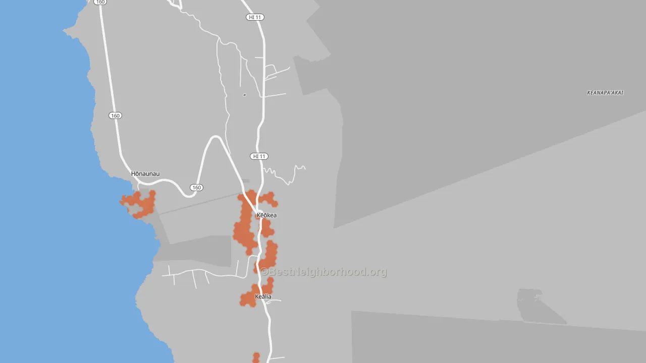 Bike Grade map of 96726, HI