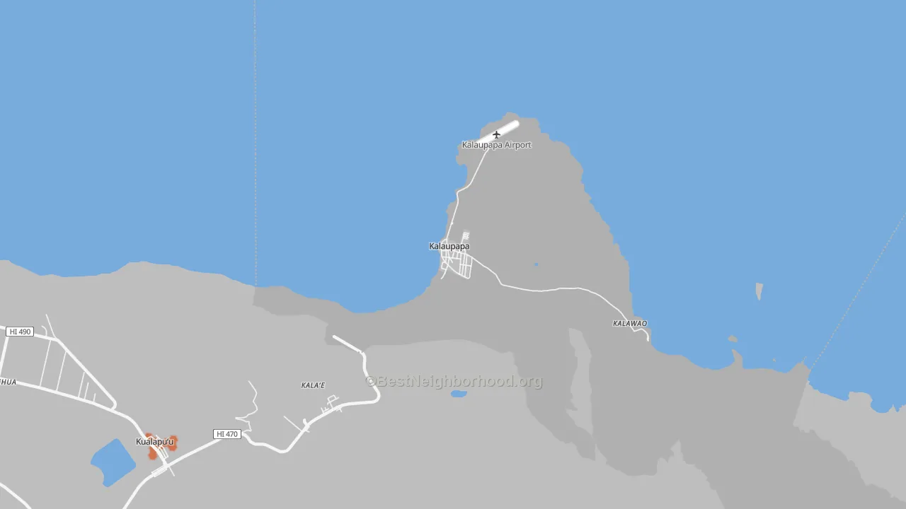 Bike Grade map of 96742, HI