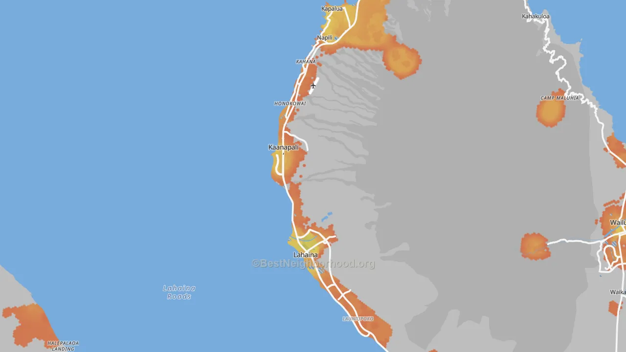 Bike Grade map of 96761, HI