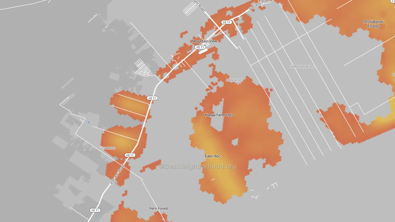 Bike Grade map of 96771, HI