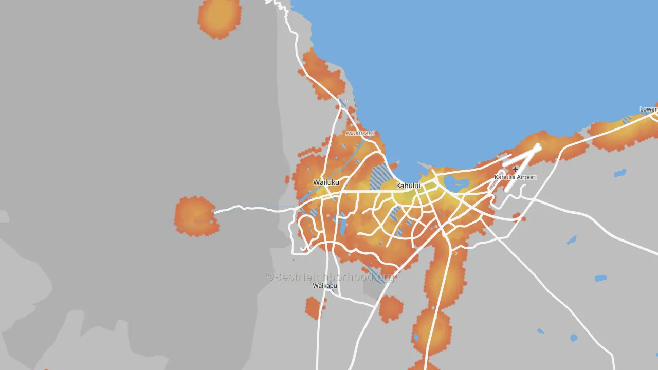 Bike Grade map of 96793, HI
