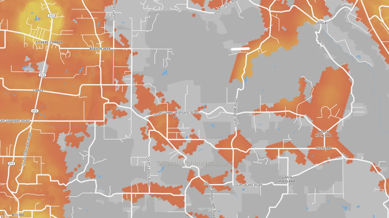 Bike Grade map of 97004, OR