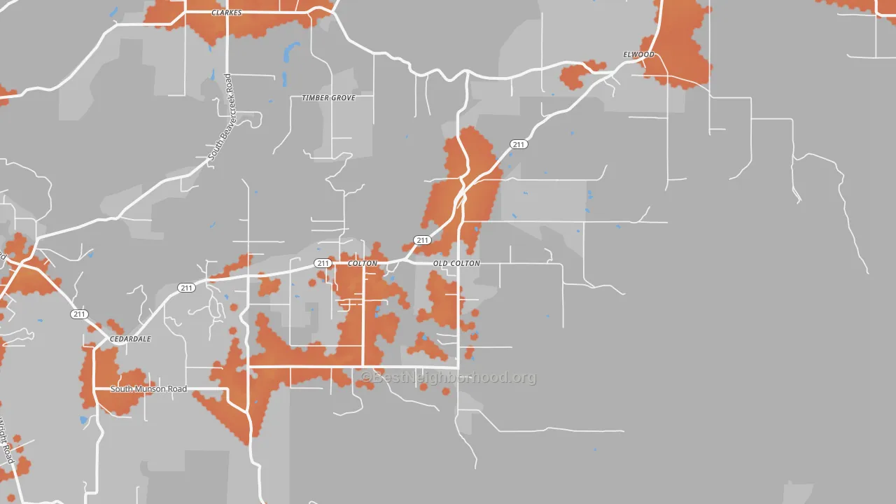 Bike Grade map of 97017, OR