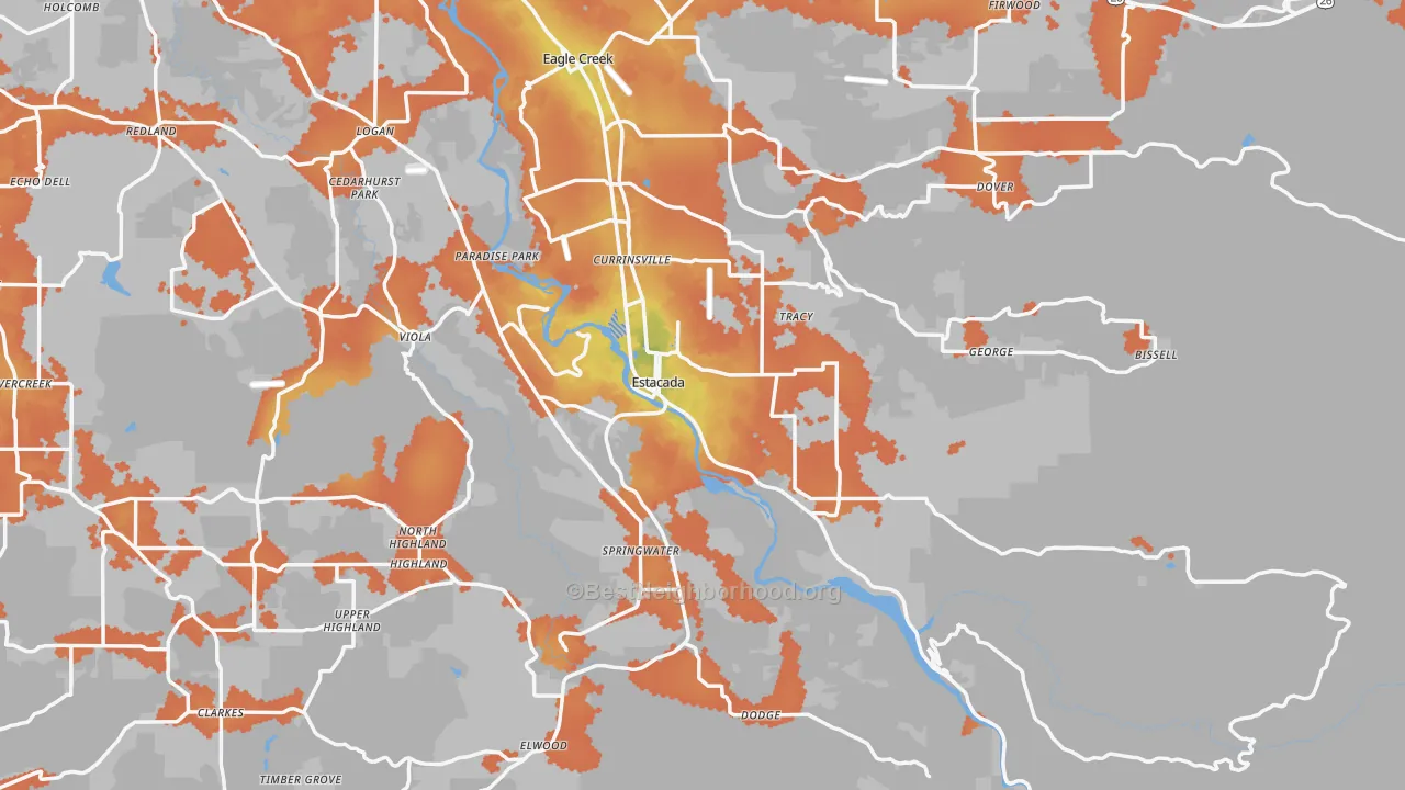 Bike Grade map of 97023, OR