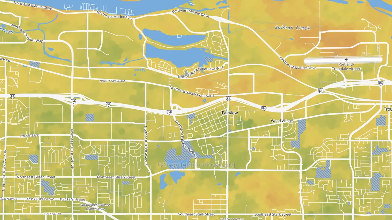 Bike Grade map of 97024, OR