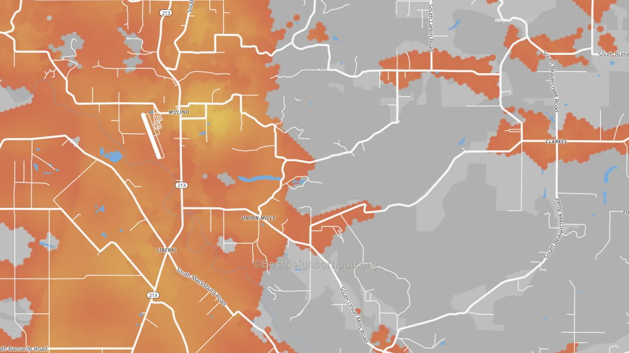 Bike Grade map of 97042, OR