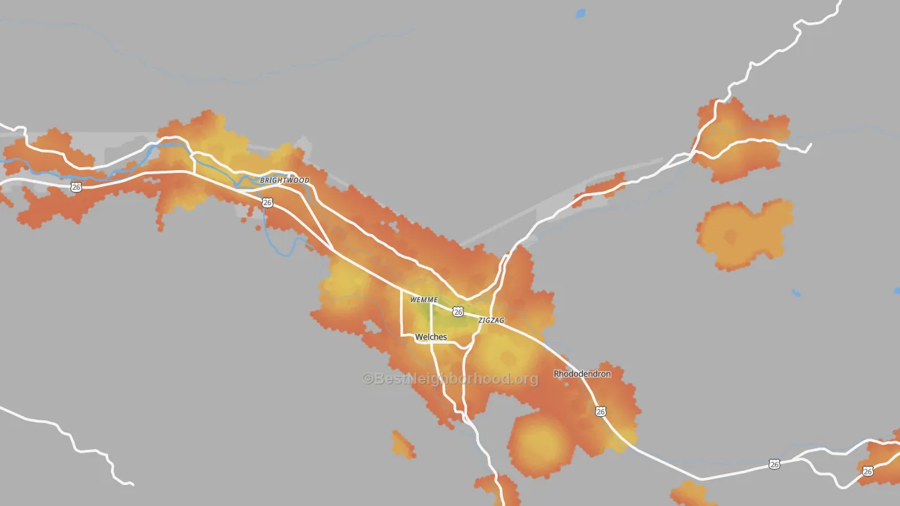 Bike Grade map of 97049, OR