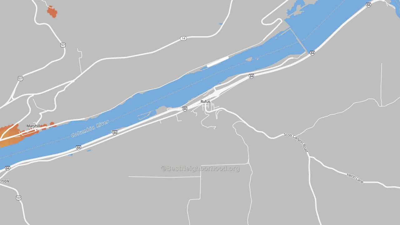 Bike Grade map of 97050, OR