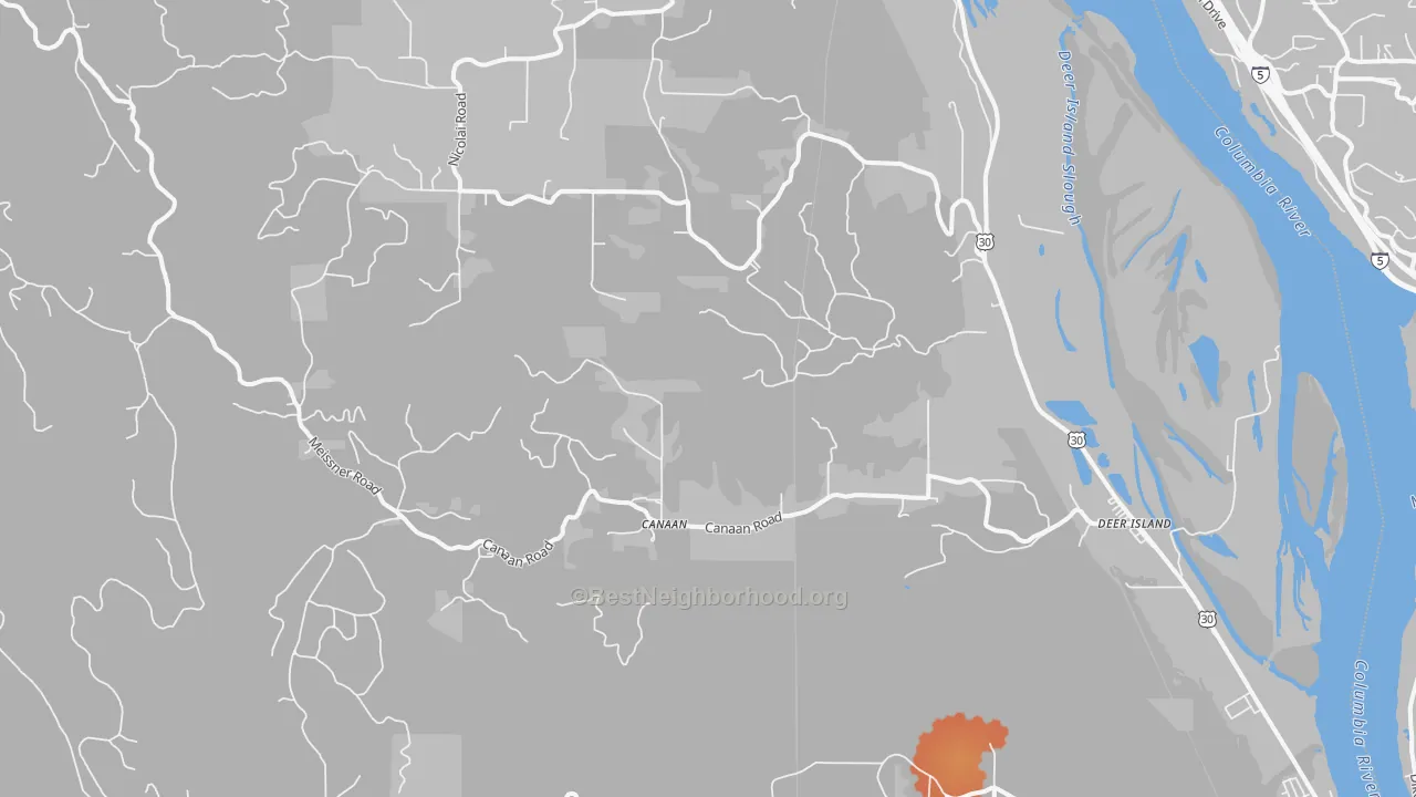 Bike Grade map of 97054, OR
