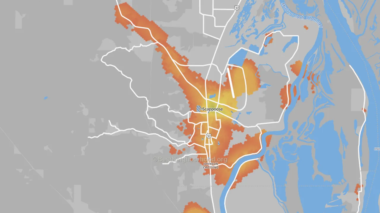 Bike Grade map of 97056, OR