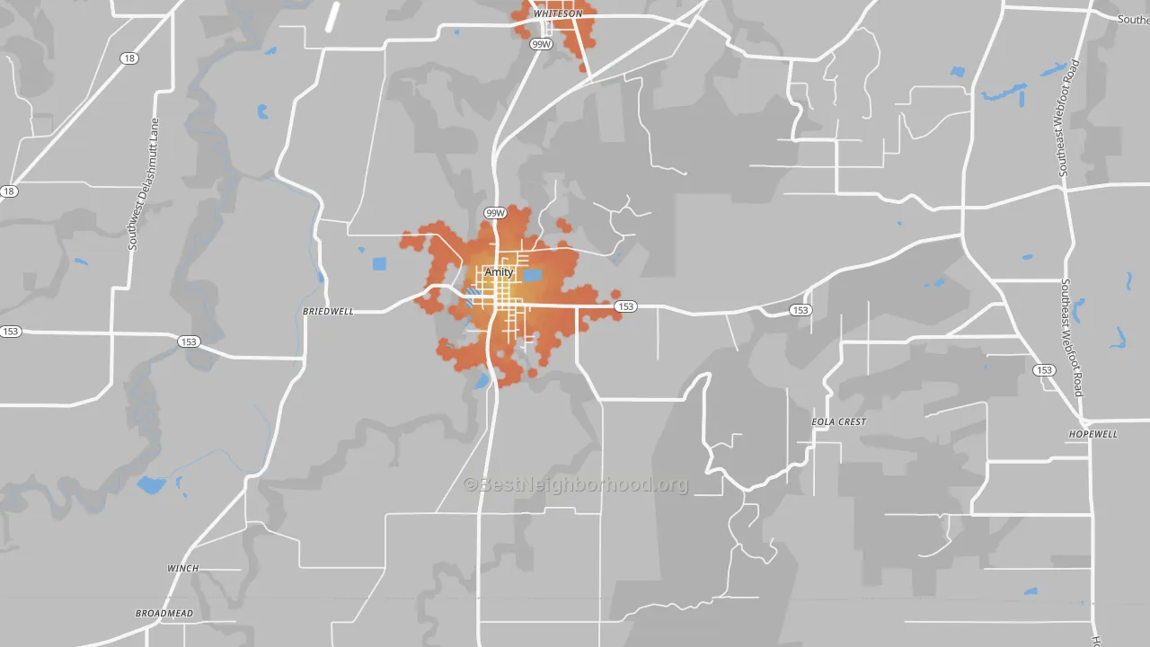 Bike Grade map of 97101, OR