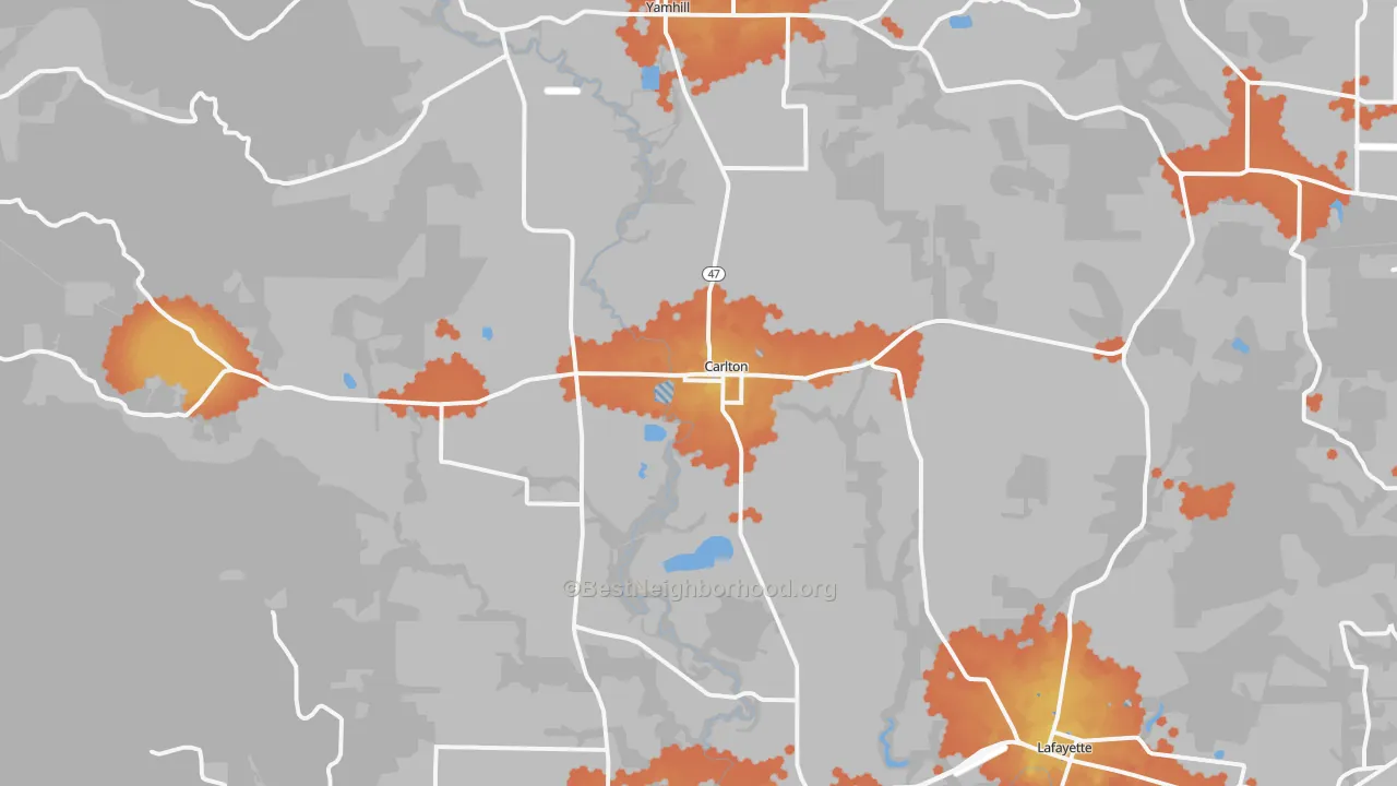 Bike Grade map of 97111, OR