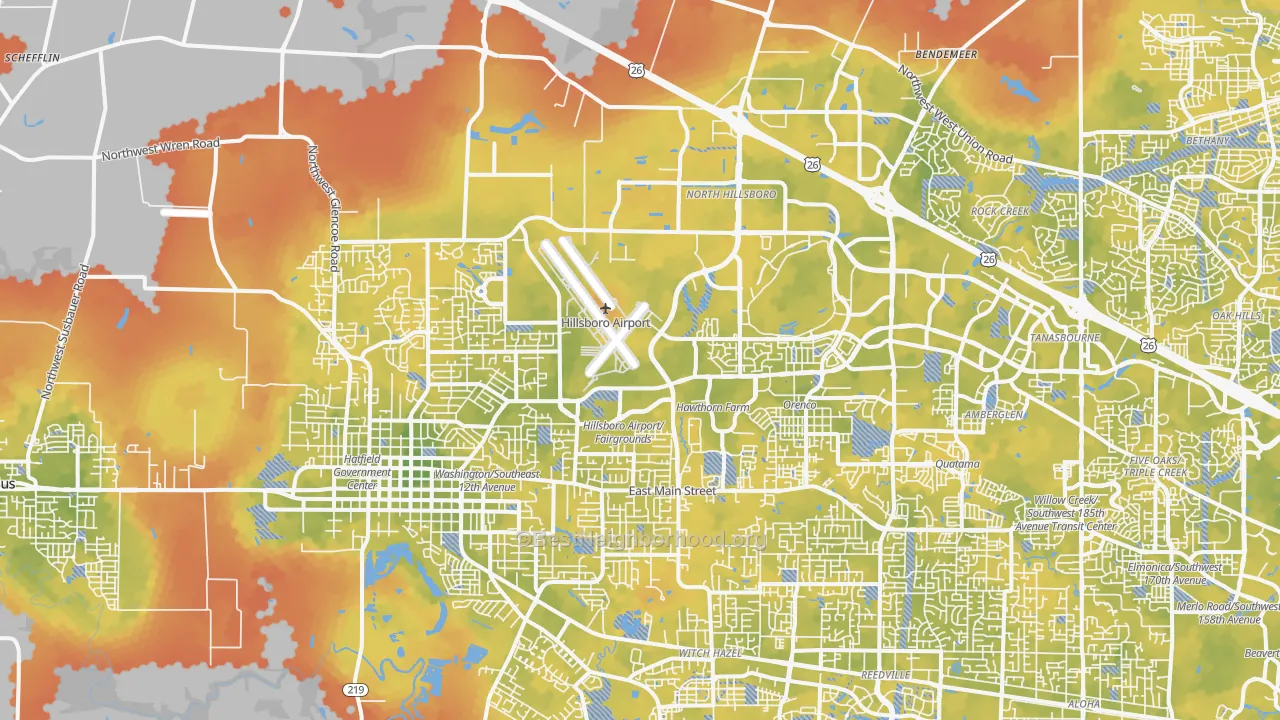 Bike Grade map of 97124, OR