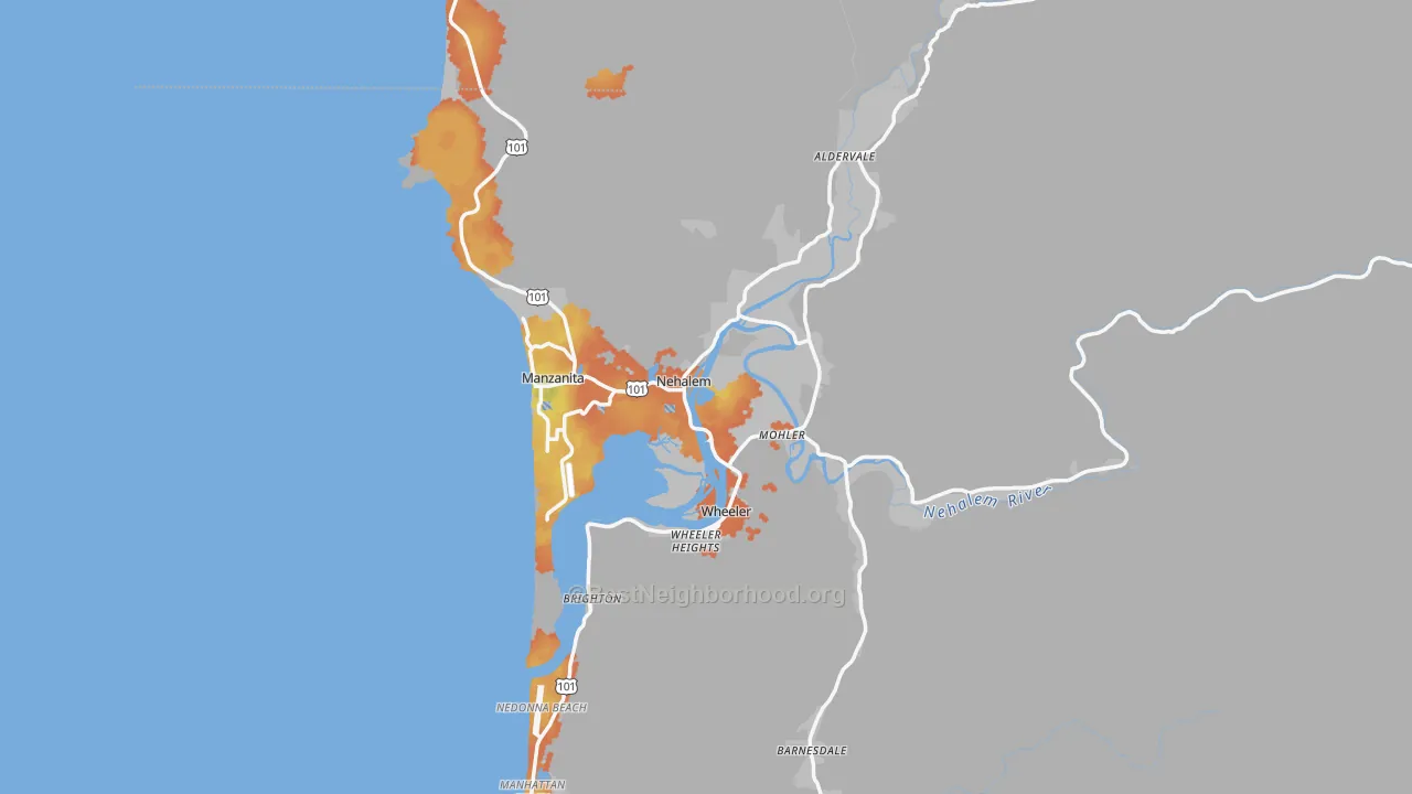 Bike Grade map of 97131, OR