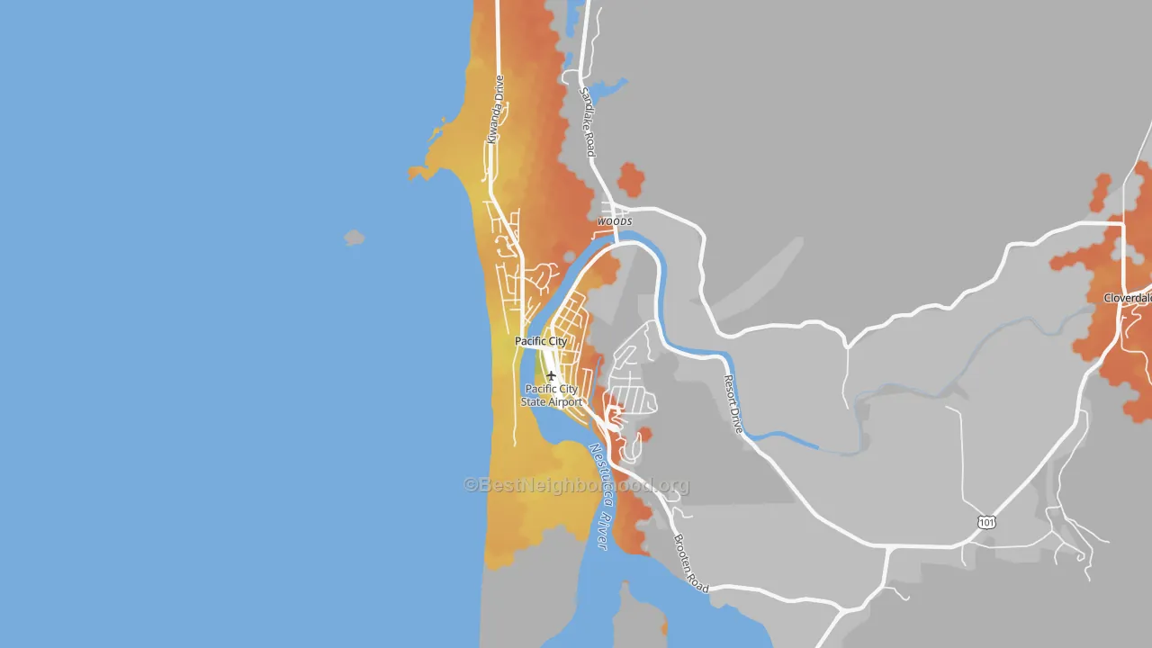 Bike Grade map of 97135, OR