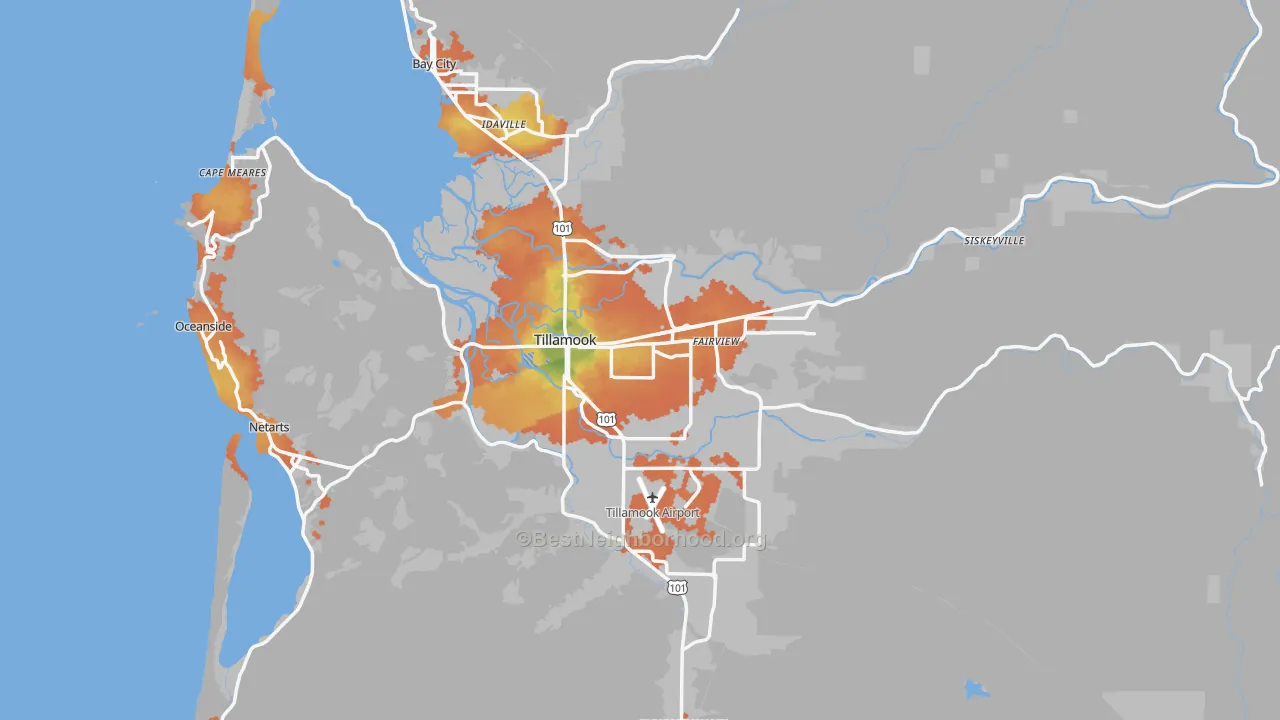Bike Grade map of 97141, OR