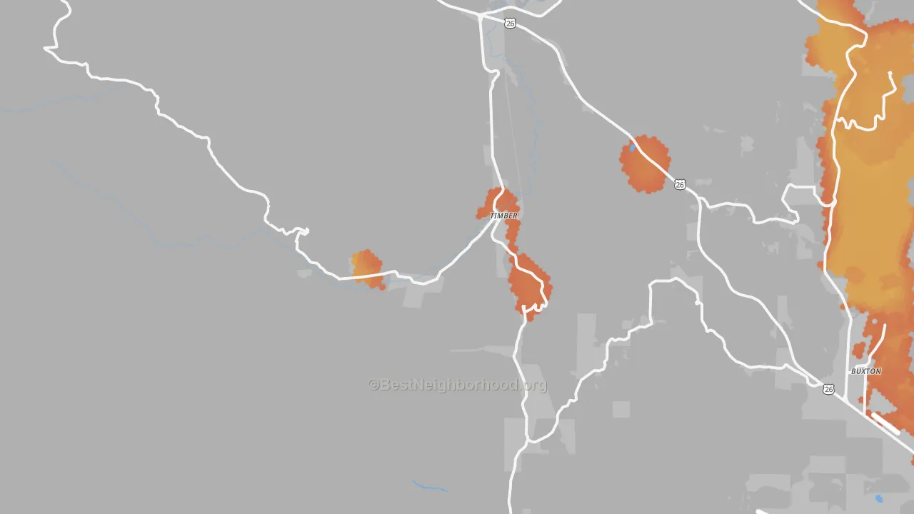 Bike Grade map of 97144, OR