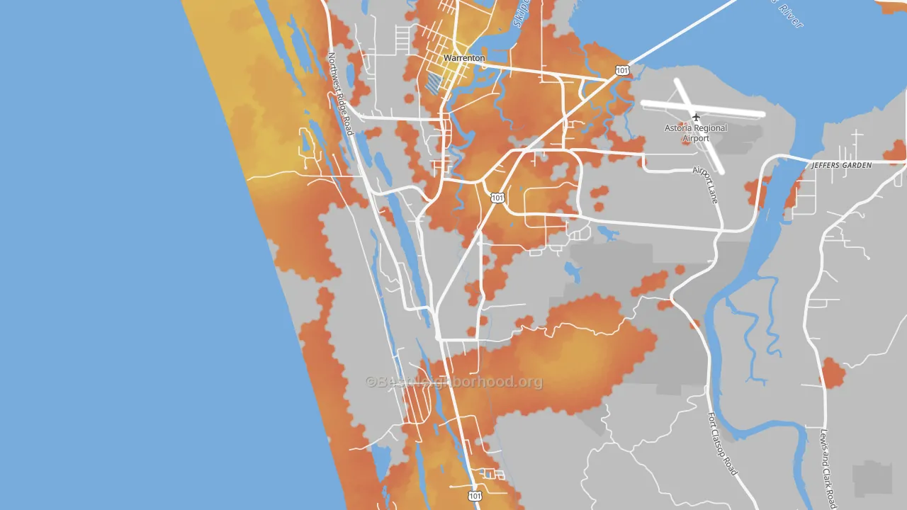 Bike Grade map of 97146, OR