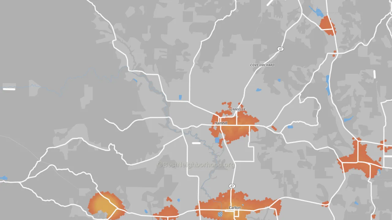 Bike Grade map of 97148, OR
