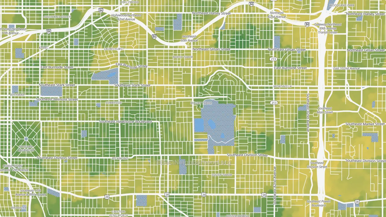 Bike Grade map of 97215, OR