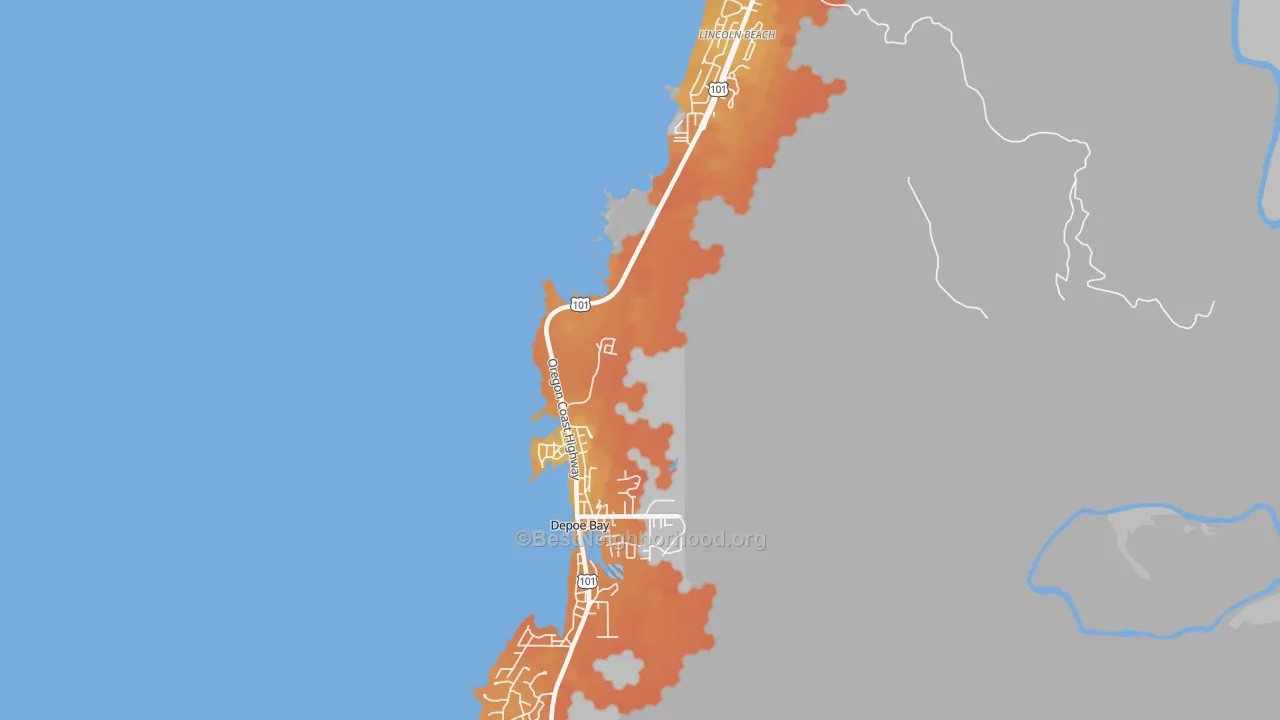 Bike Grade map of 97341, OR