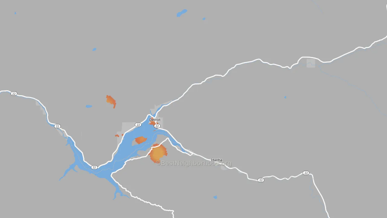Bike Grade map of 97342, OR