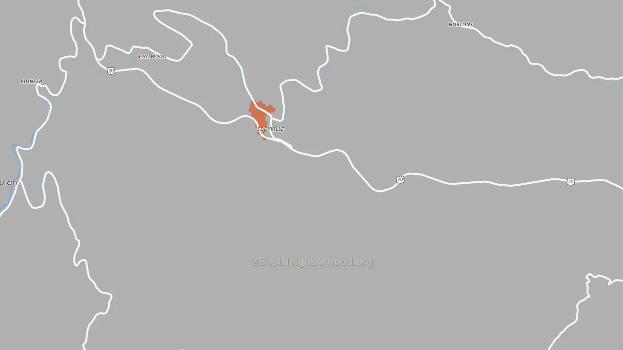 Bike Grade map of 97343, OR