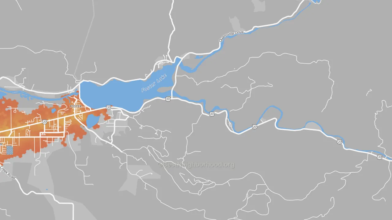 Bike Grade map of 97345, OR