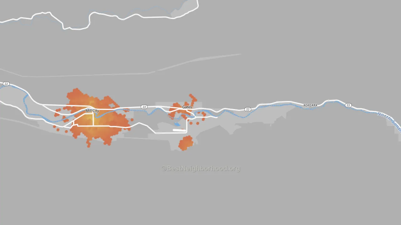 Bike Grade map of 97346, OR