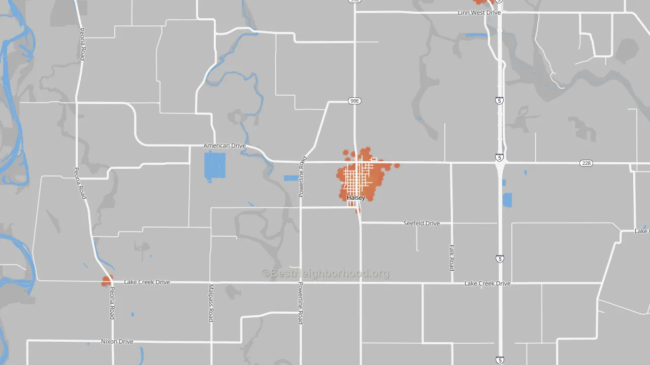 Bike Grade map of 97348, OR