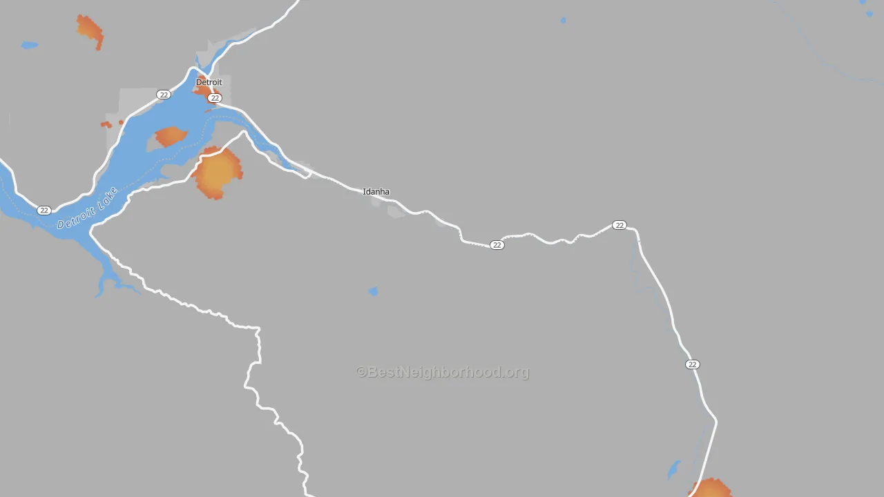 Bike Grade map of 97350, OR
