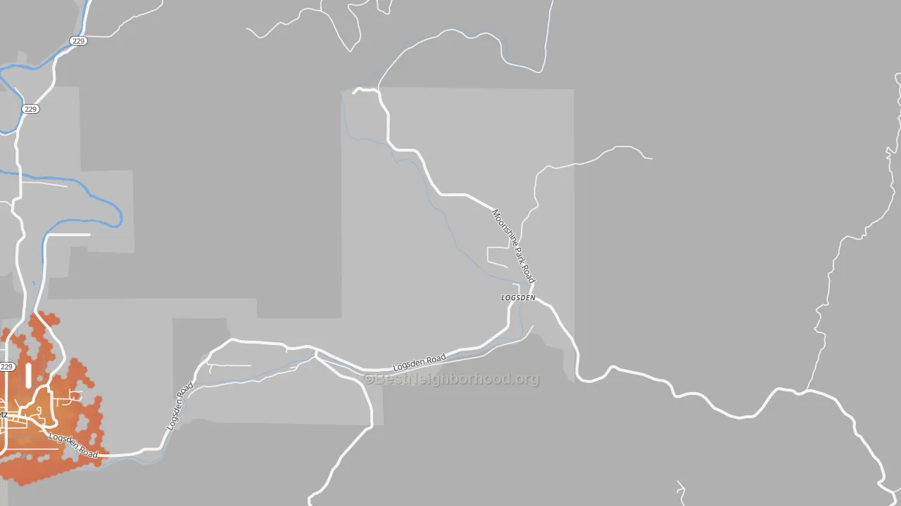 Bike Grade map of 97357, OR