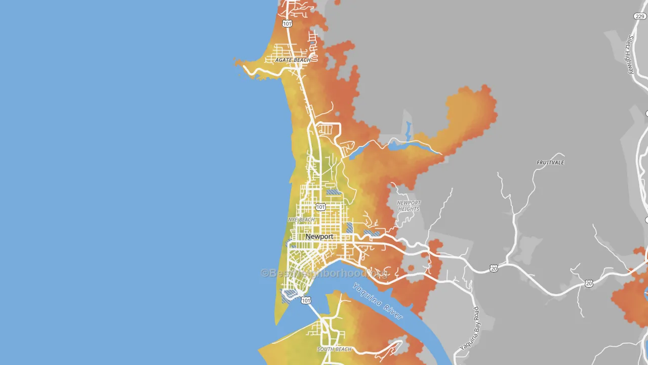 Bike Grade map of 97365, OR