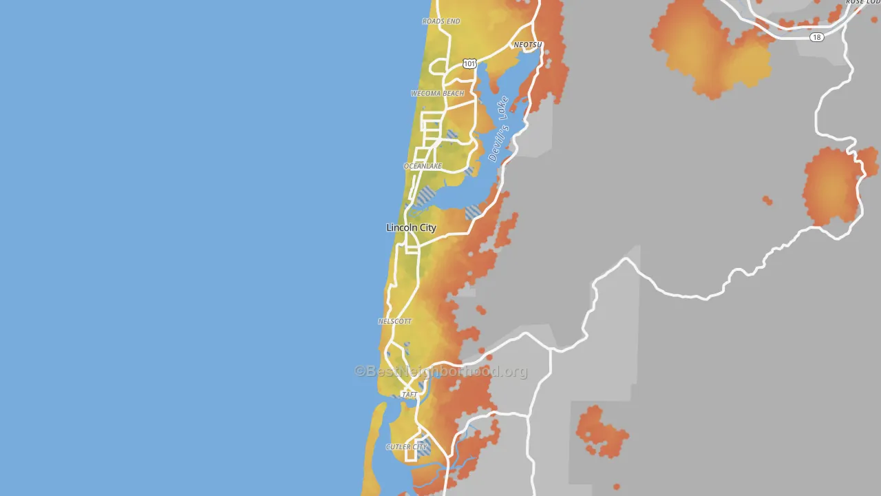 Bike Grade map of 97367, OR