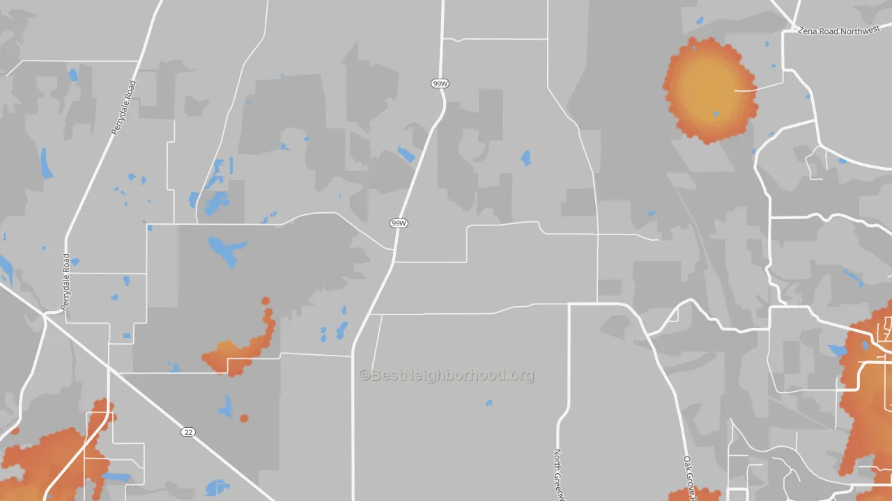 Bike Grade map of 97371, OR