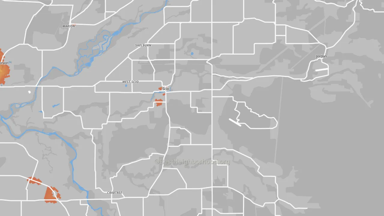 Bike Grade map of 97374, OR
