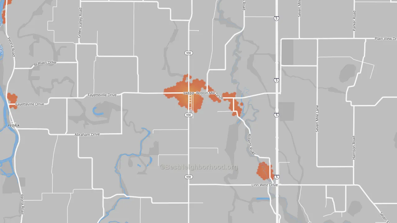 Bike Grade map of 97377, OR