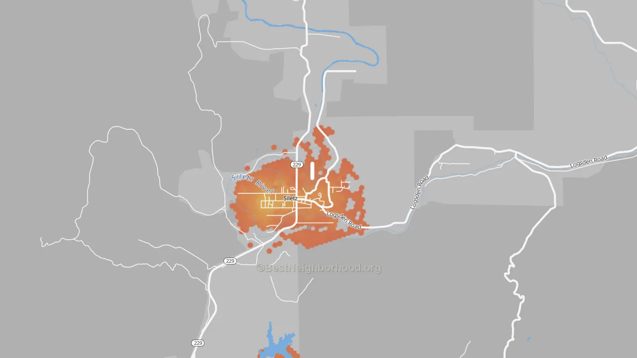 Bike Grade map of 97380, OR