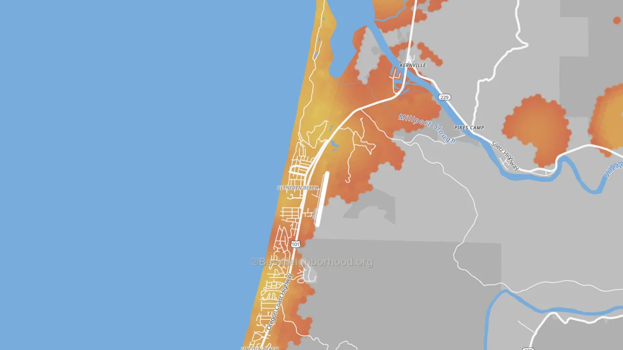 Bike Grade map of 97388, OR