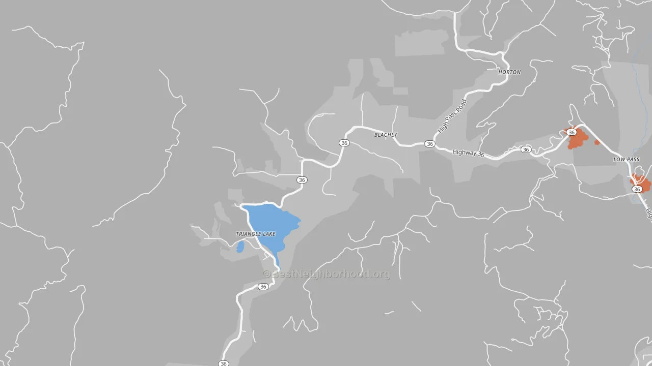 Bike Grade map of 97412, OR