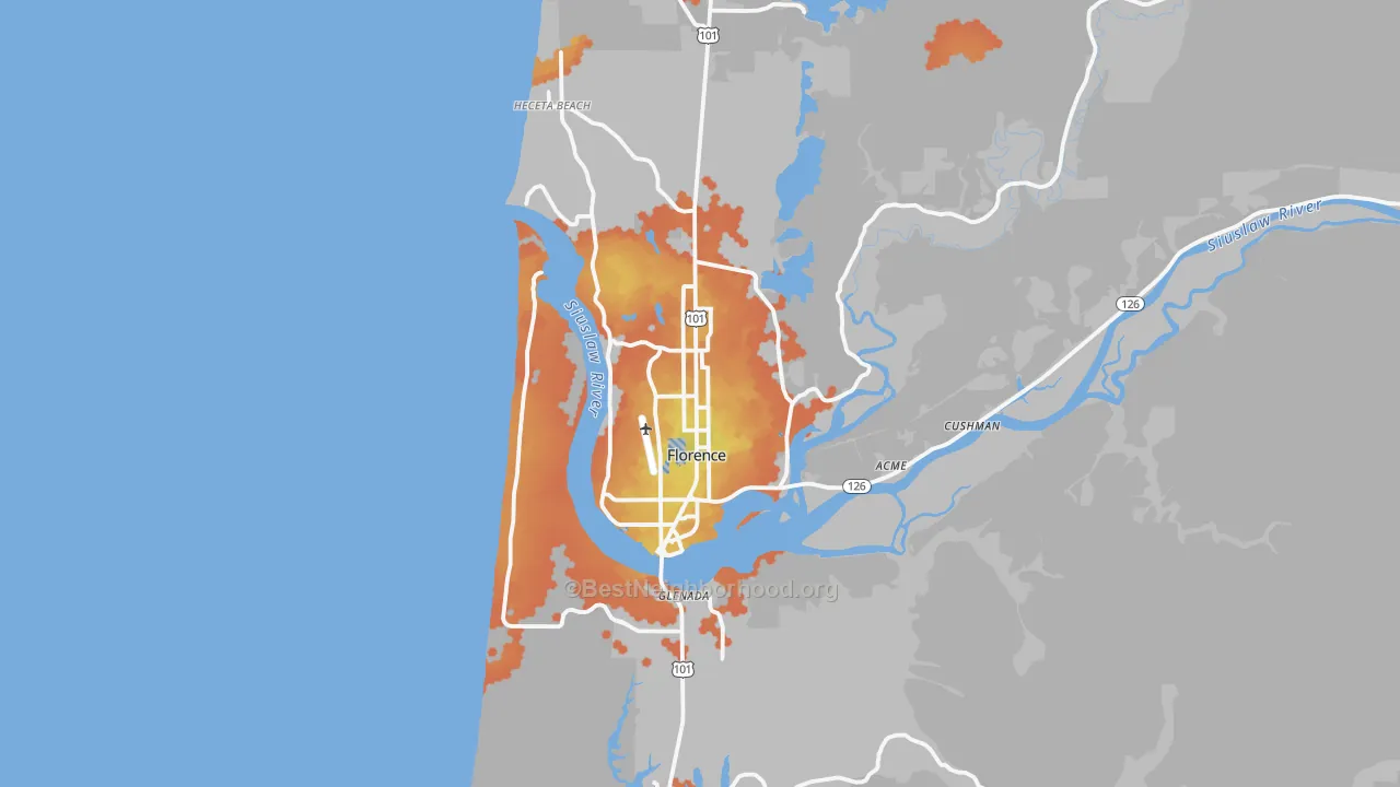 Bike Grade map of 97439, OR