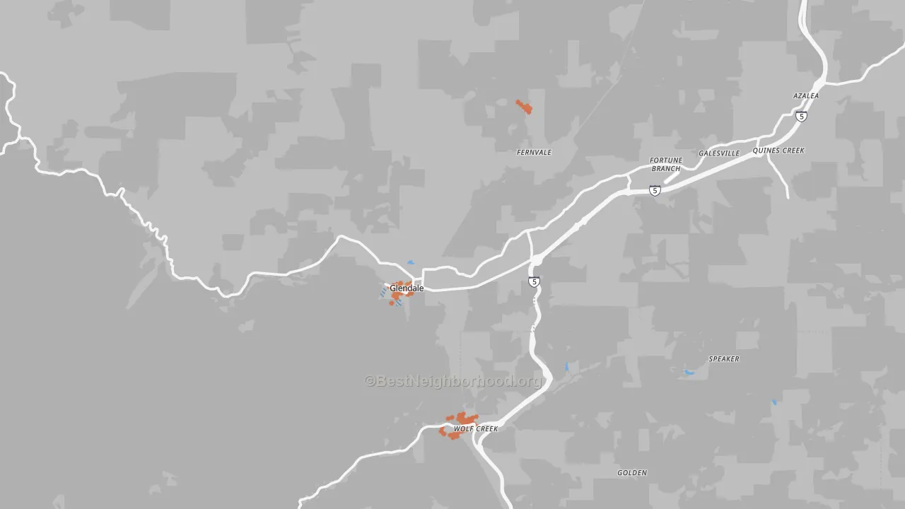 Bike Grade map of 97442, OR
